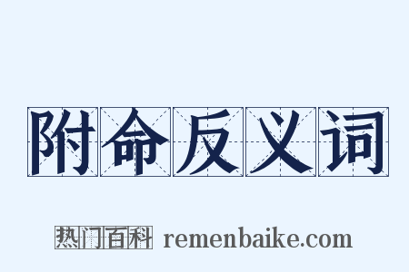 附命反义词是什么意思的图片